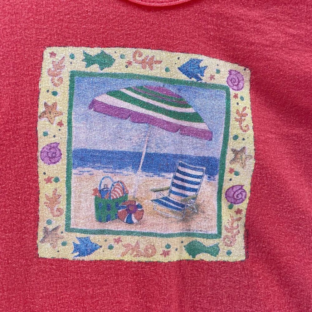 Vintage Soft As A Grape Shirt Womens Extra Large Pink Beach Chair Logo USA Made - Picture 2 of 10